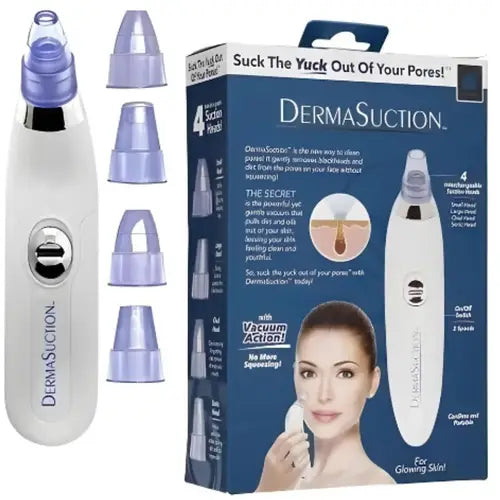 Derma Suction 4-in-1 Black Head Remover Daling Derma Suction Blackhead Acne Oil Remover Vacuum Suction Face Pore Cleaner Facial Beauty Equipment